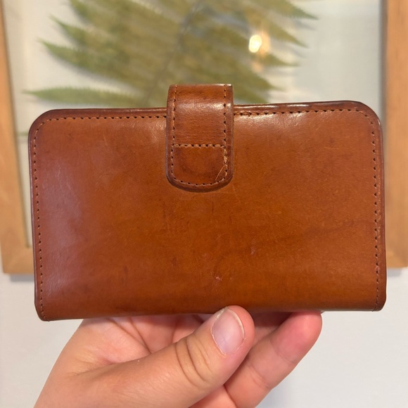 Vintage Coach British Tan Glove Tanned Leather Checkbook Wallet 80s 90s USA - Picture 3 of 6